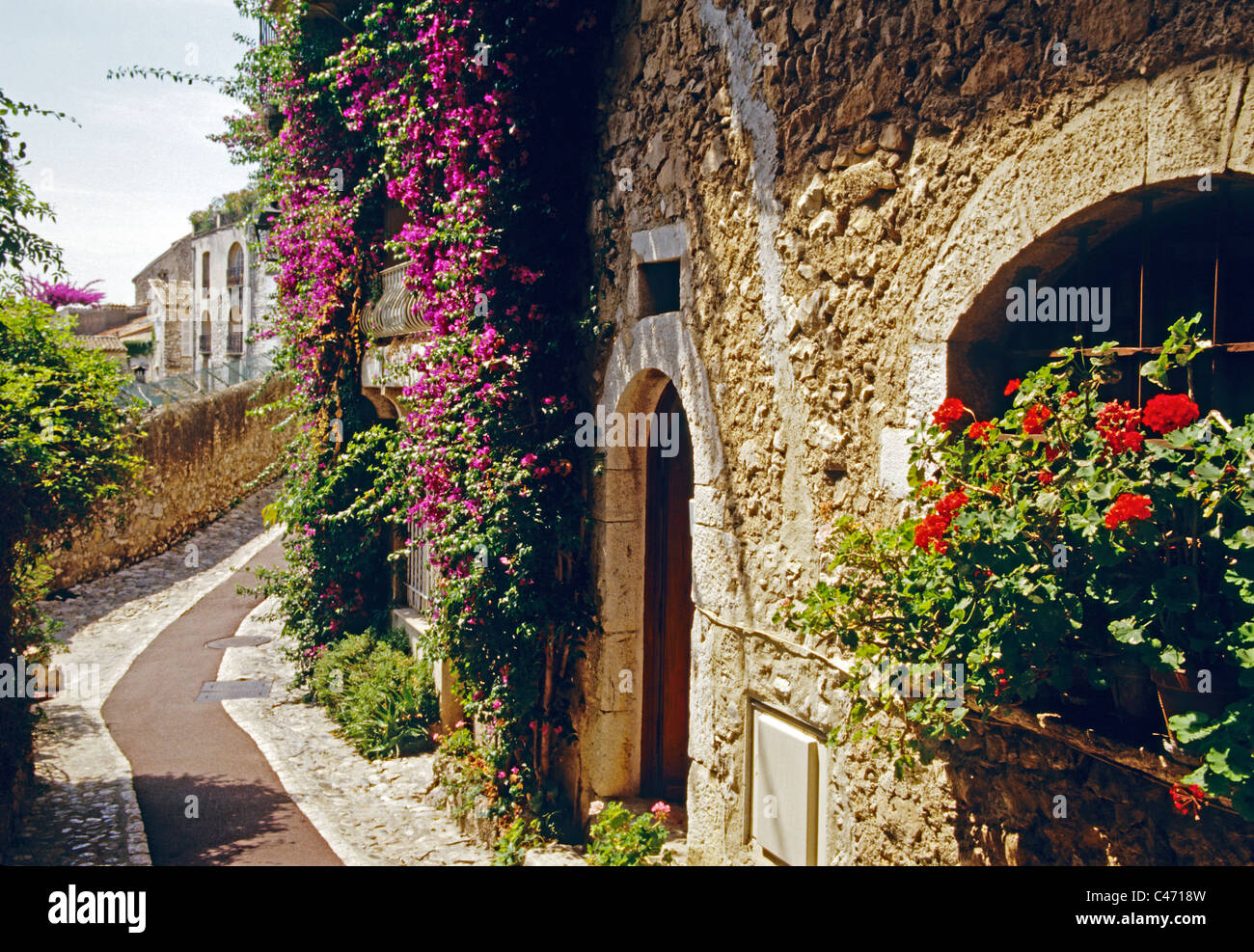 Houses in SaintPauldeVence, old Medieval town in Southeastern France