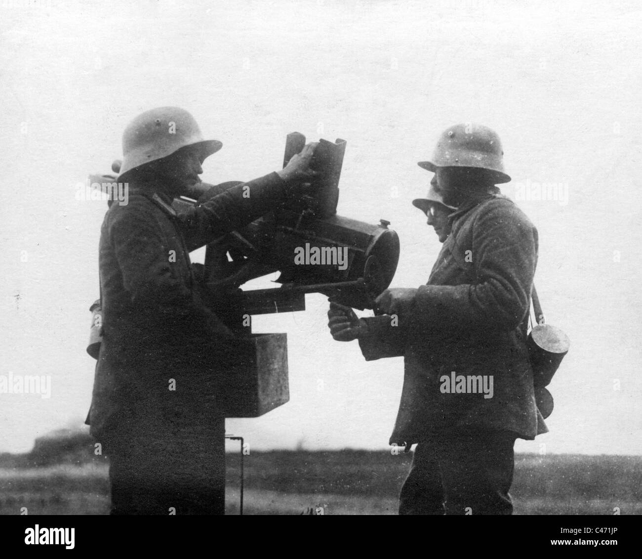 German antiaircraft defense, 1918 Stock Photo