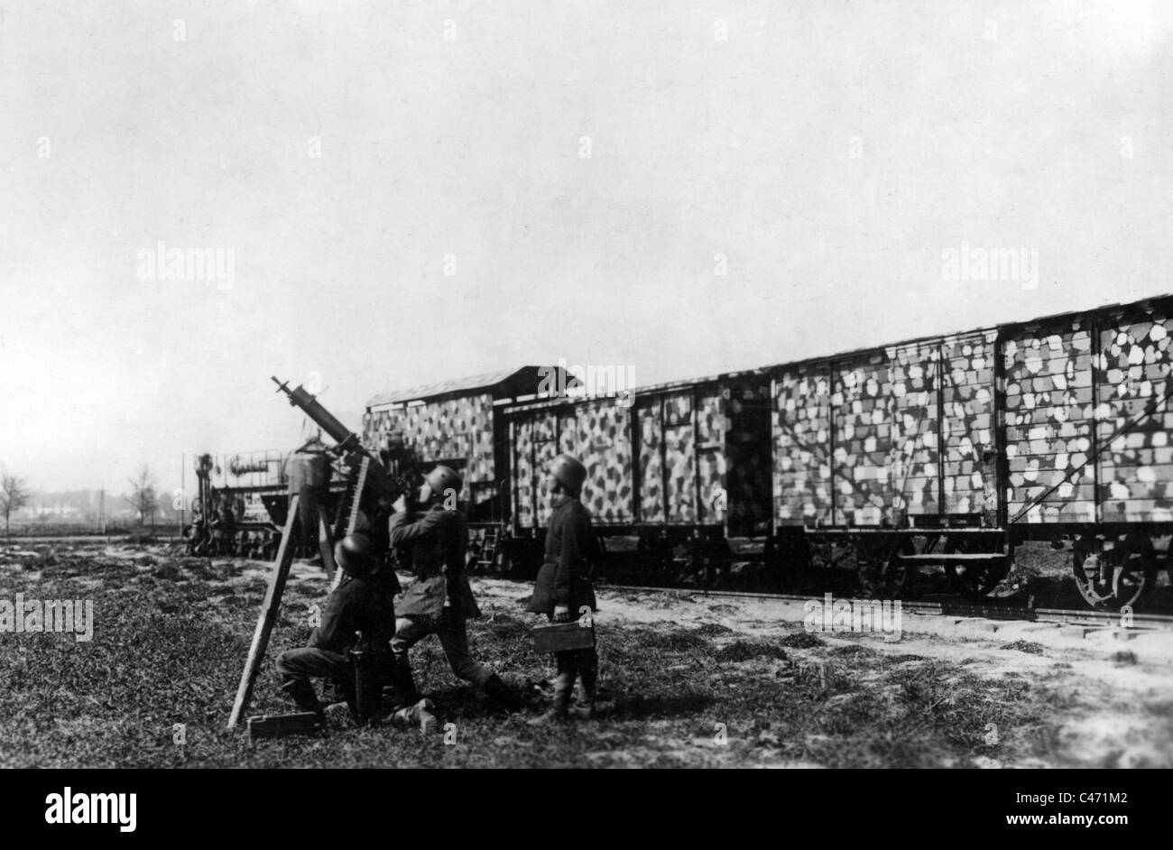 First World War: German Anti-aircraft warfare, 1914-1918 Stock Photo