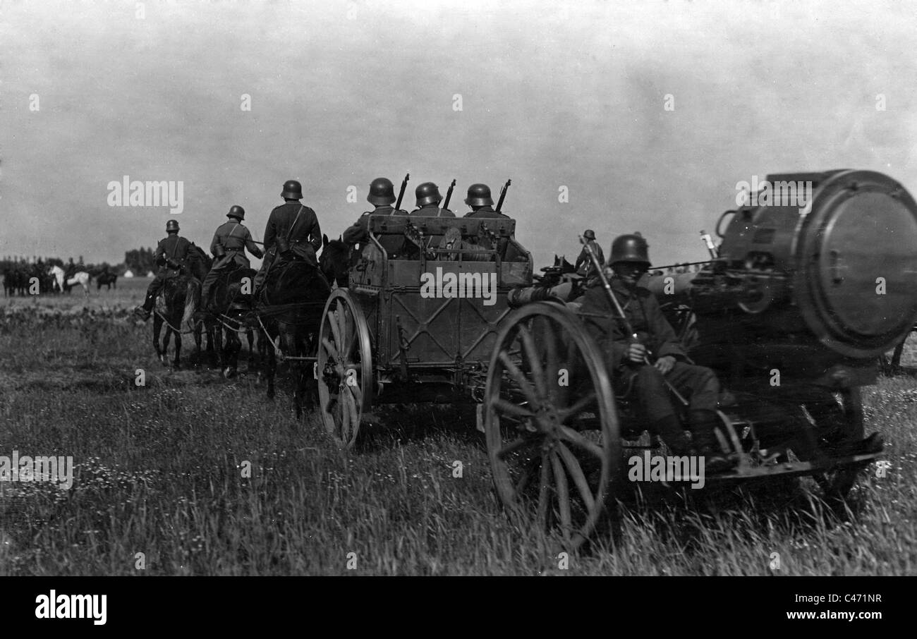 German Anti-aircraft warfare, 1918 Stock Photo