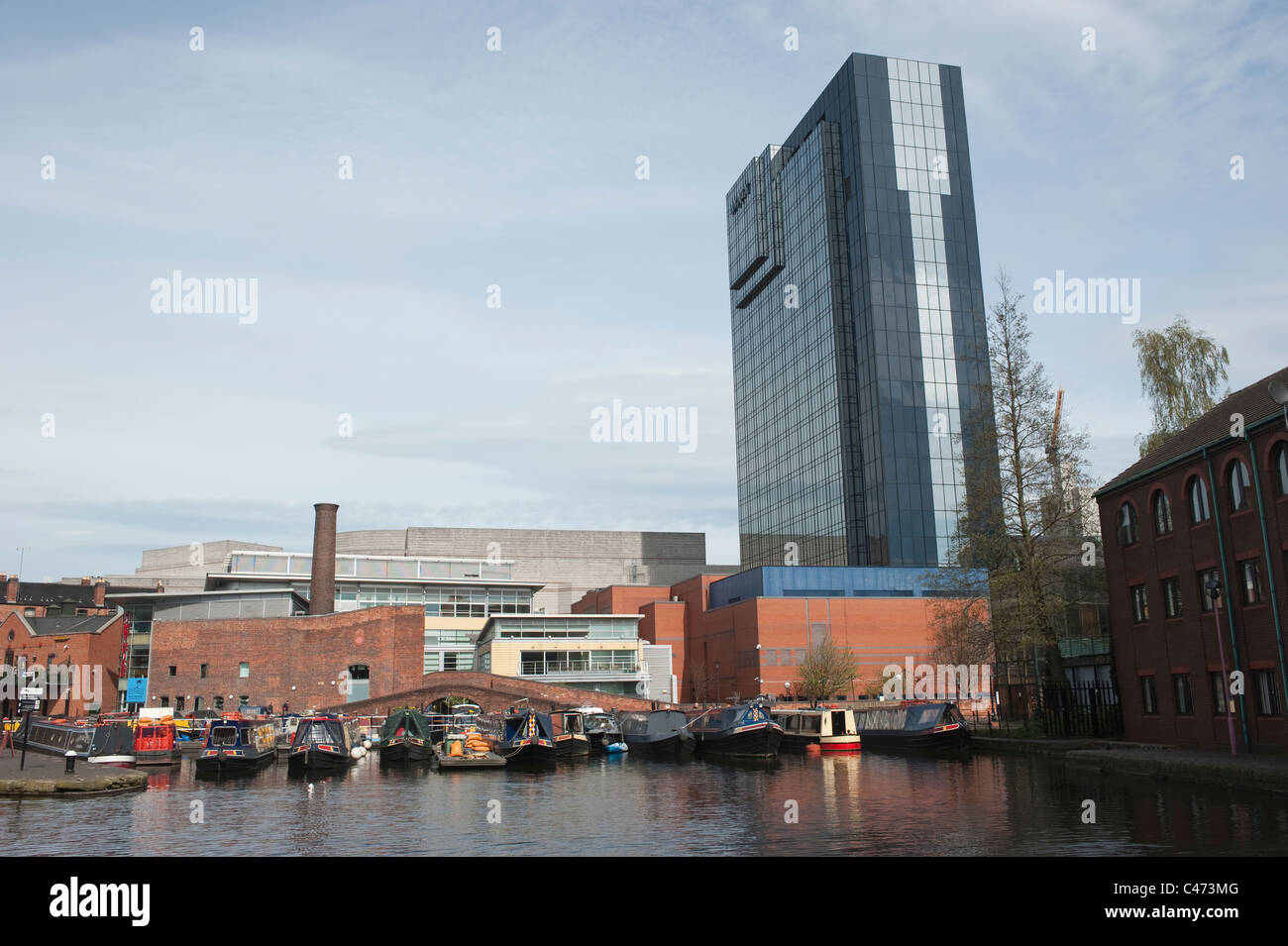 Brindley Place canal centre in Birmingham Stock Photo