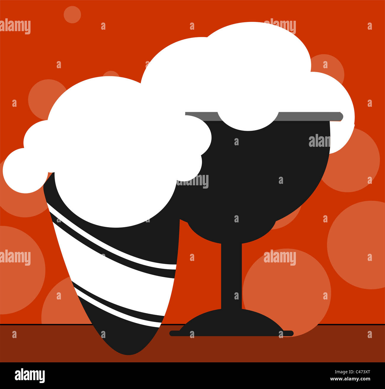 Ice cream silhouette black hi-res stock photography and images - Alamy