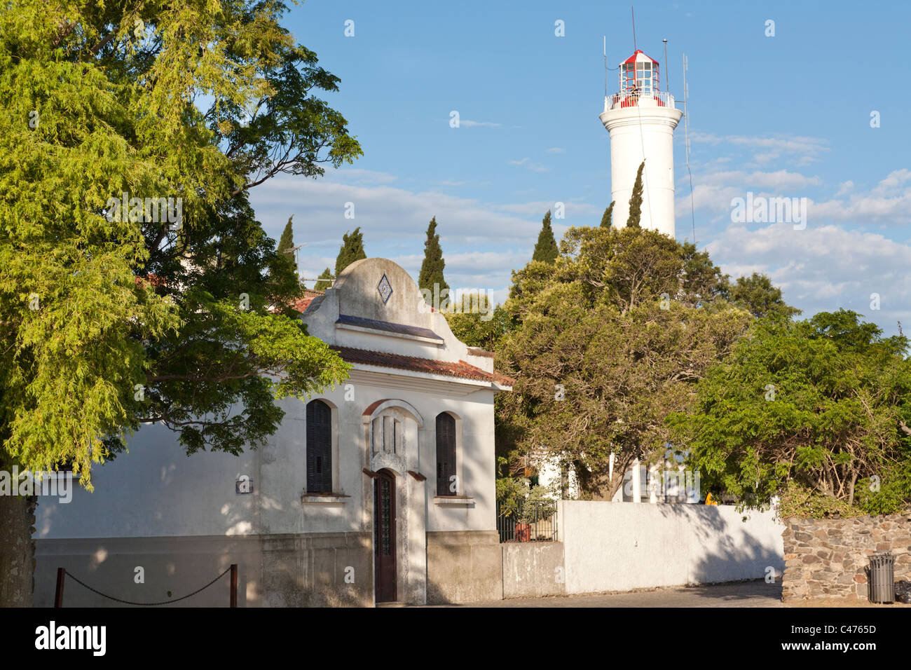 Lighthouse, Barrio Historico, Colonia del Sacramento, Uruguay Stock Photo