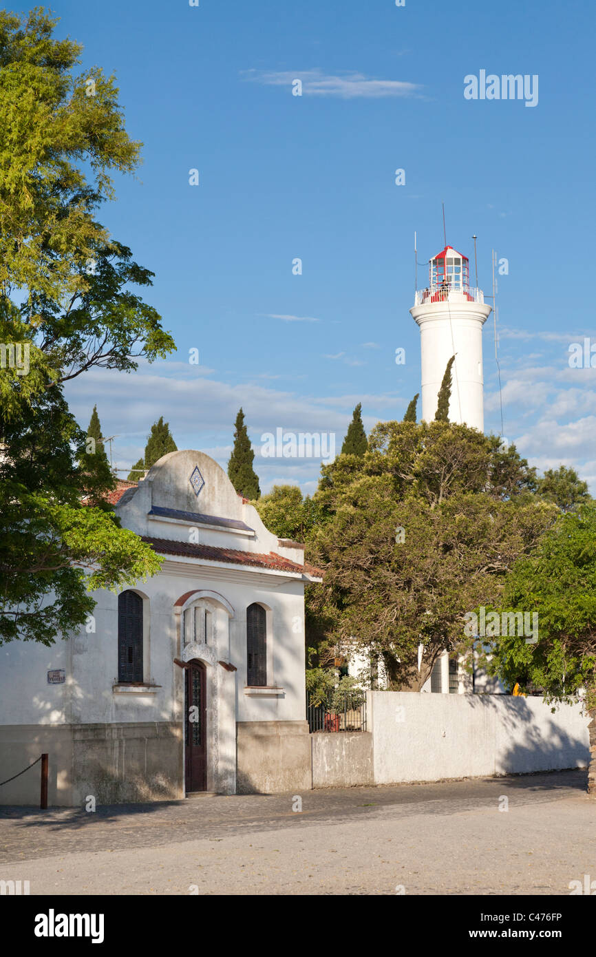 Lighthouse, Barrio Historico, Colonia del Sacramento, Uruguay Stock Photo