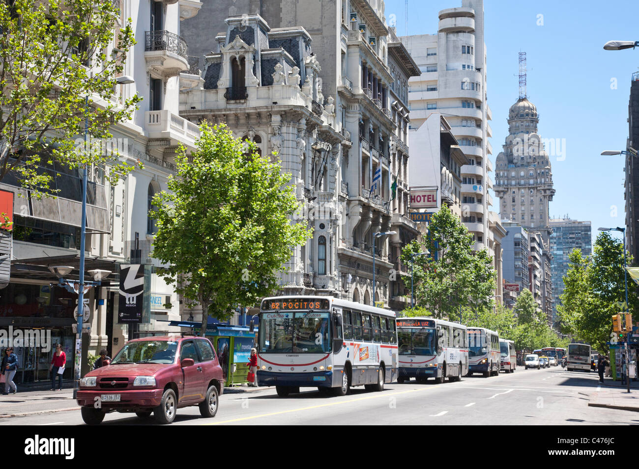 Avenida 18 de Julio, Montevideo, Uruguay Stock Photo