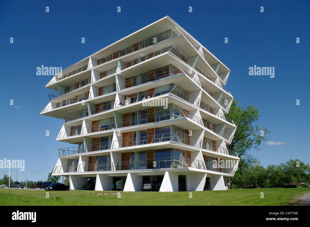 Modern residential house in Tartu, Estonia Europe Stock Photo