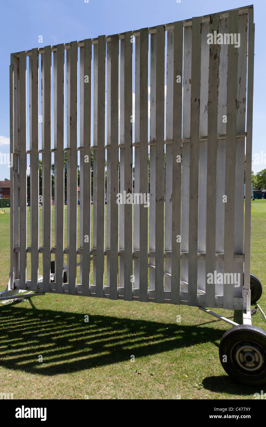 Cricket pitch screen Stock Photo