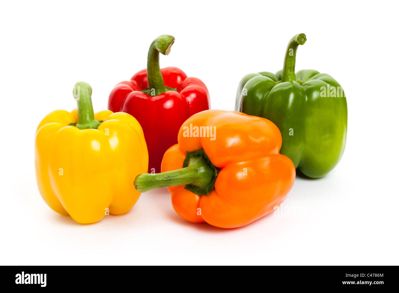 Bell Pepper with white background Stock Photo