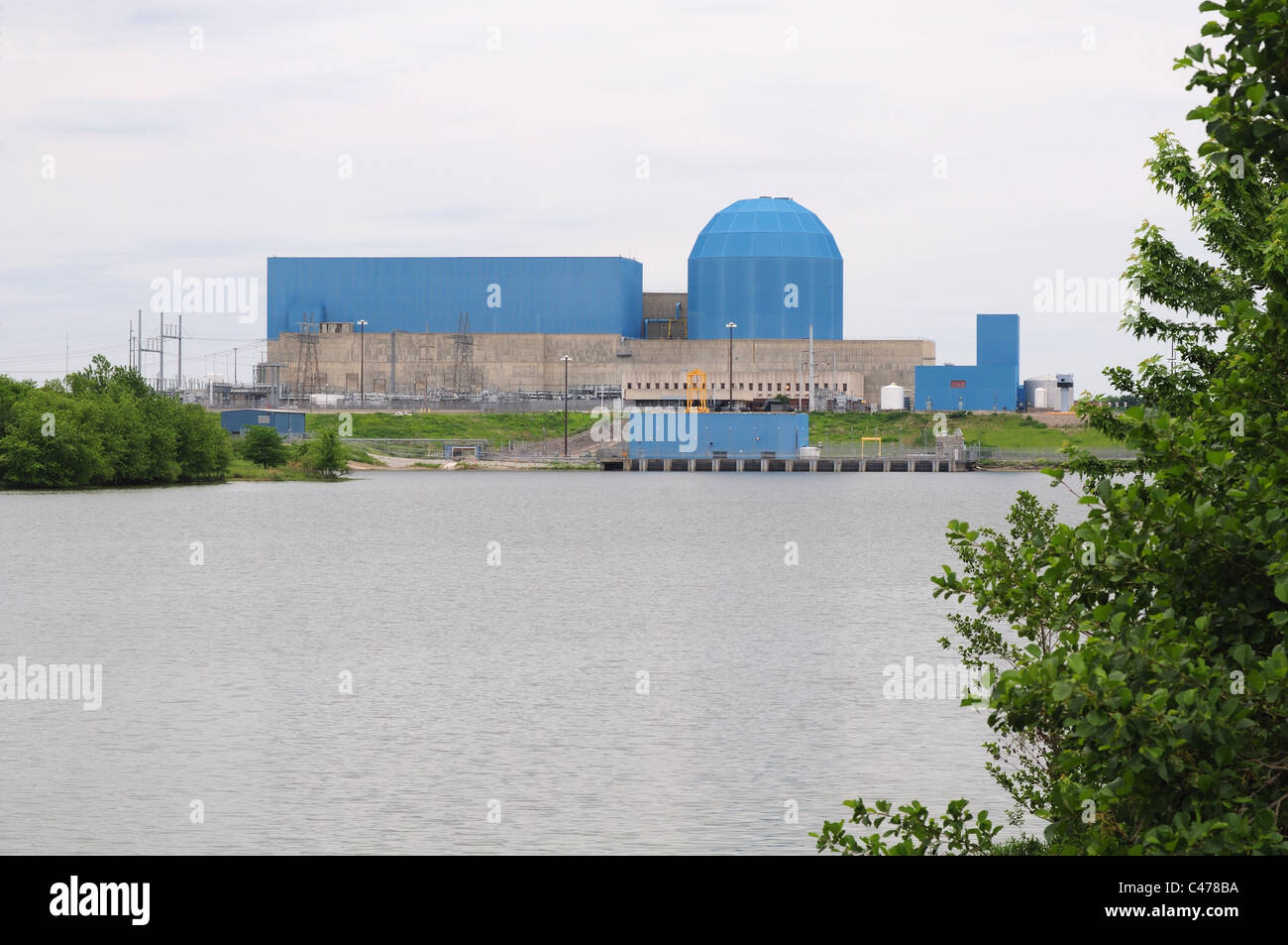 The Clinton Nuclear Power Plant near Clinton, Illinois USA owned by the