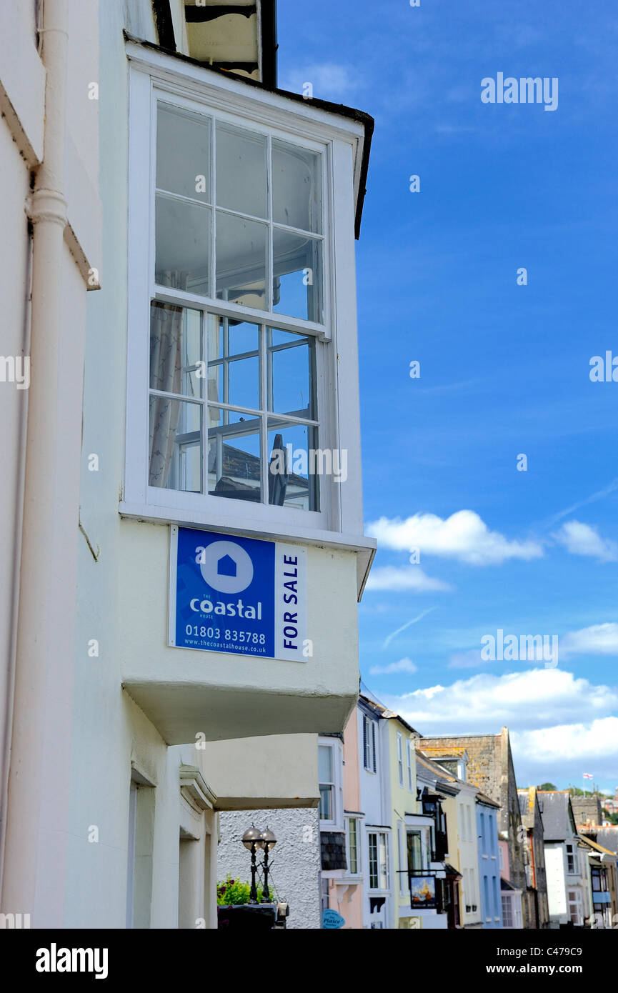 coastal property for sale dartmouth england uk Stock Photo