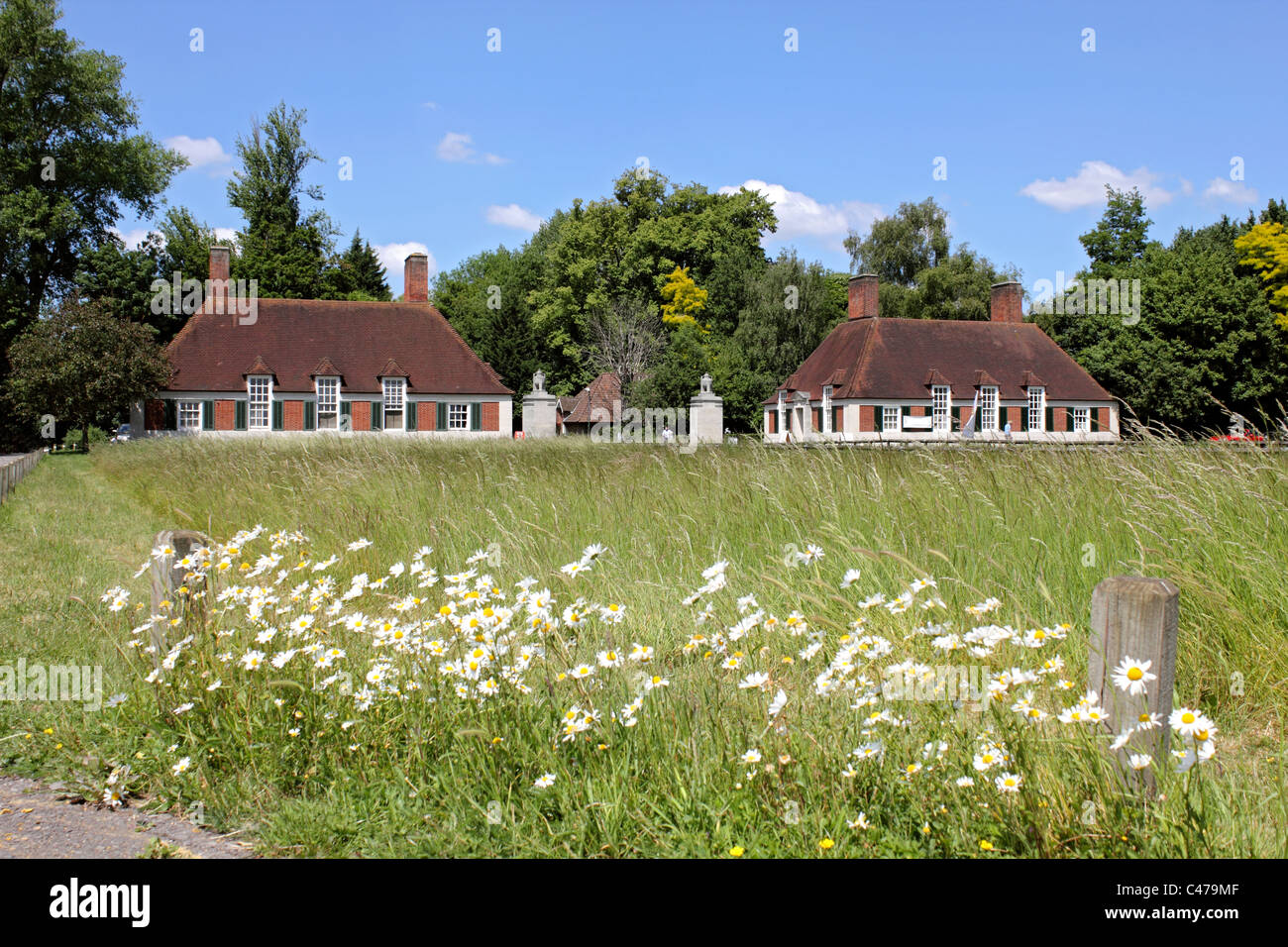The Fairhaven Memorial Lodges at Runnymede, the site of the sealing of