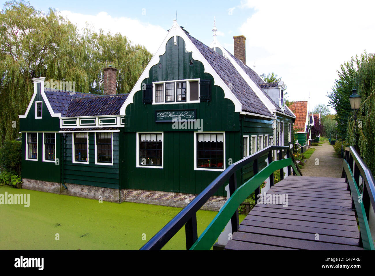 Typical Dutch Houses at Zaanse Schans, Zaandam, near Zaandijk Stock