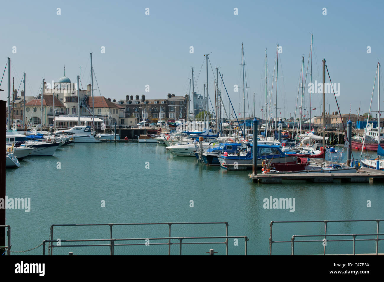Yacht Station Lowestoft Suffolk England UK boats Stock Photo Alamy