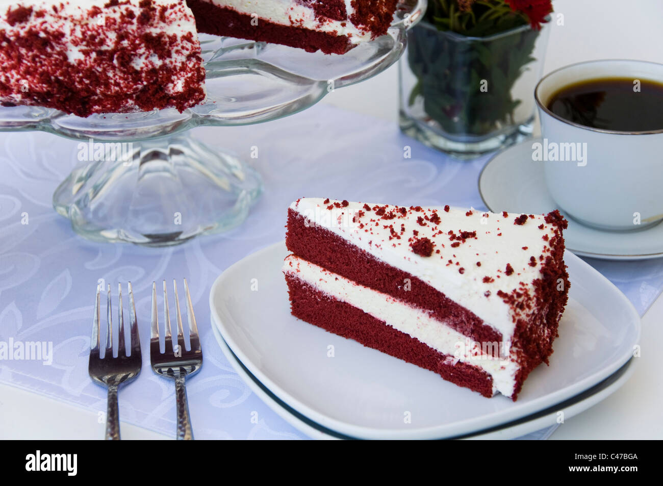 Red Velvet Cake Stock Photo - Alamy
