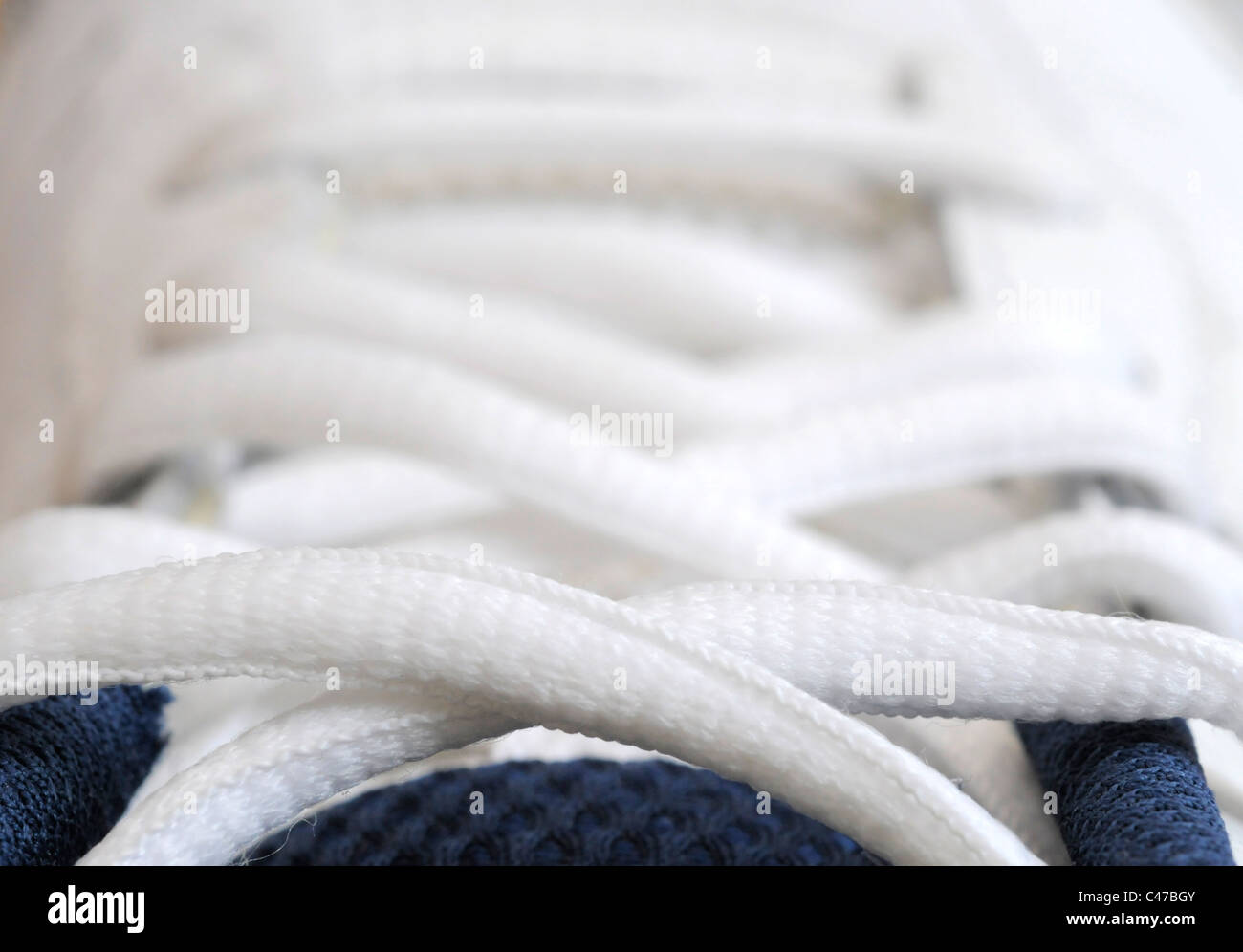 Close Up of Training Sports Shoe Laces Stock Photo