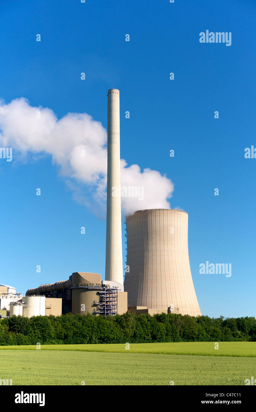 Kraftwerk Heyden, a coal plant in Lahde, near Petershagen. Stock Photo