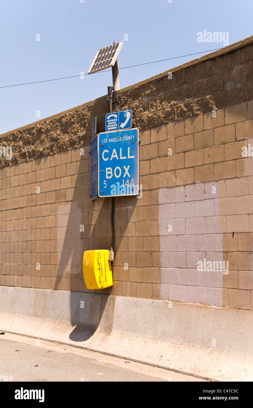 Call box on the highway Stock Photo Alamy