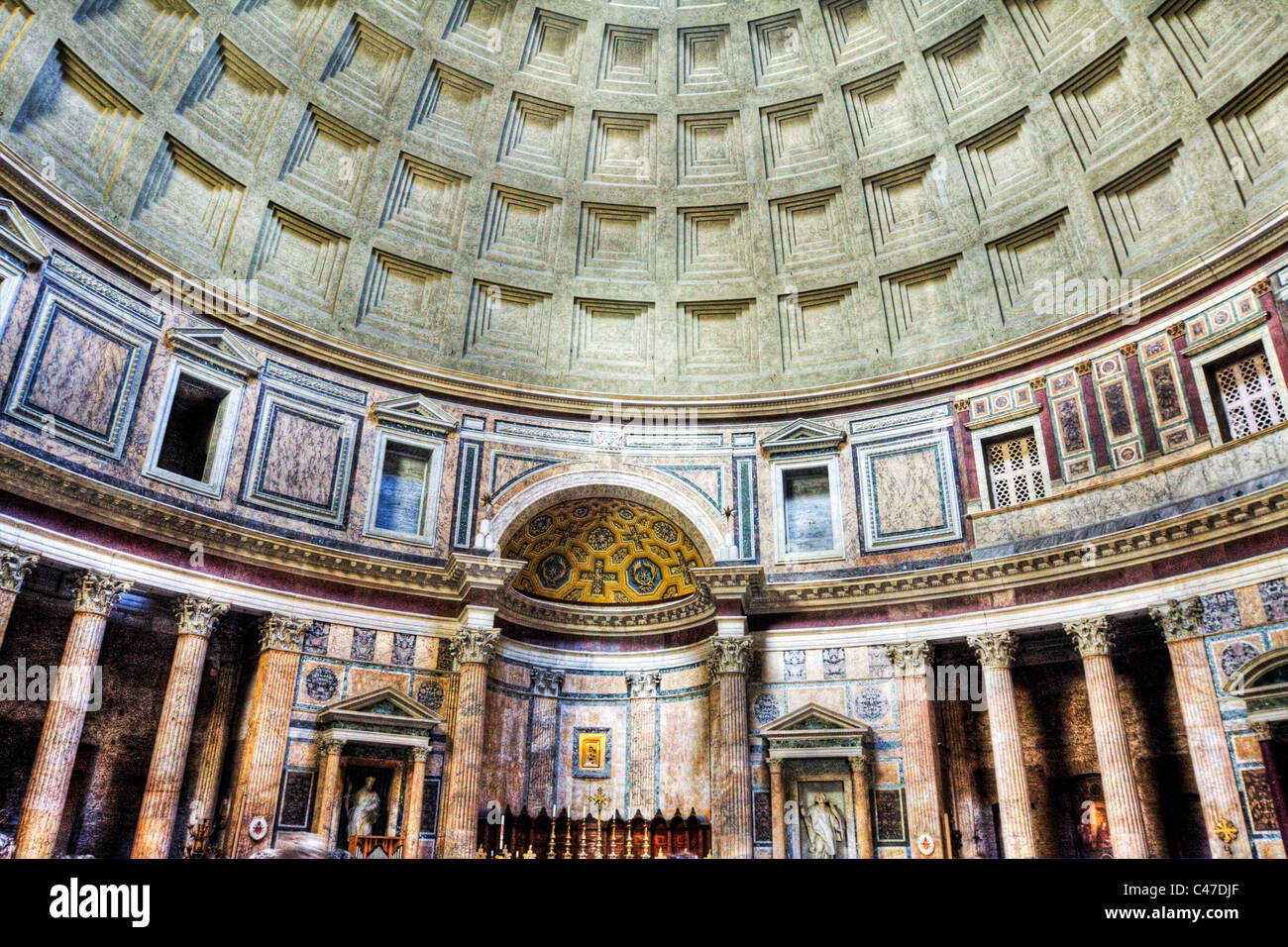 the pantheon in Rome Italy with its striking domed roof Stock Photo Alamy