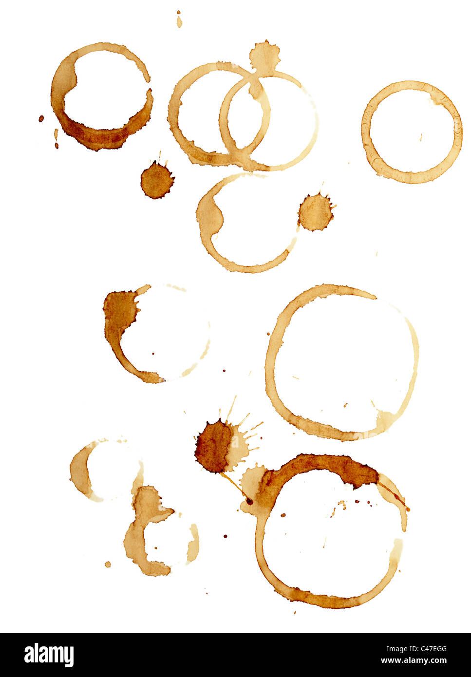 collection of coffee stains Stock Photo Alamy