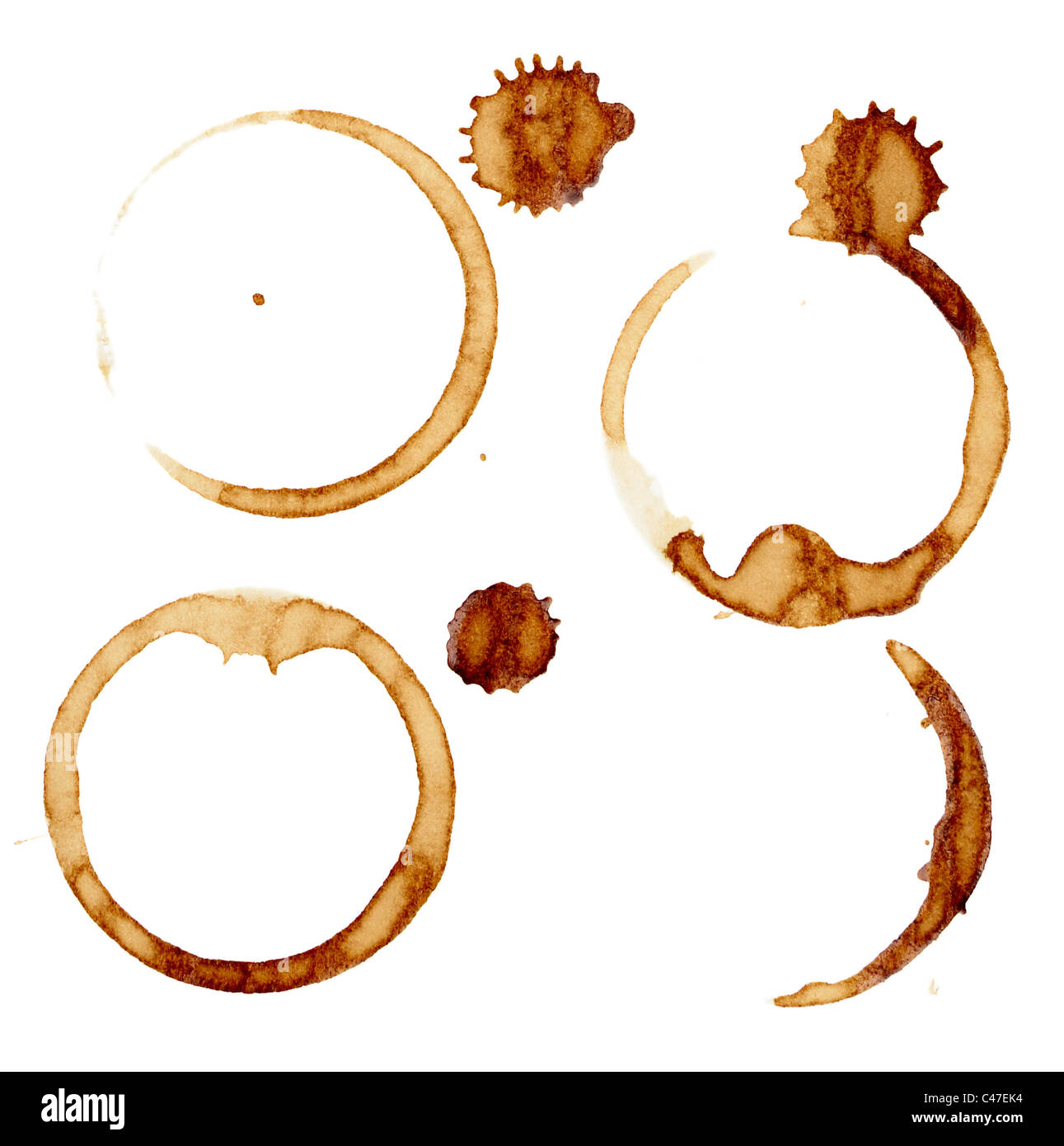 collection of various coffee stains Stock Photo Alamy