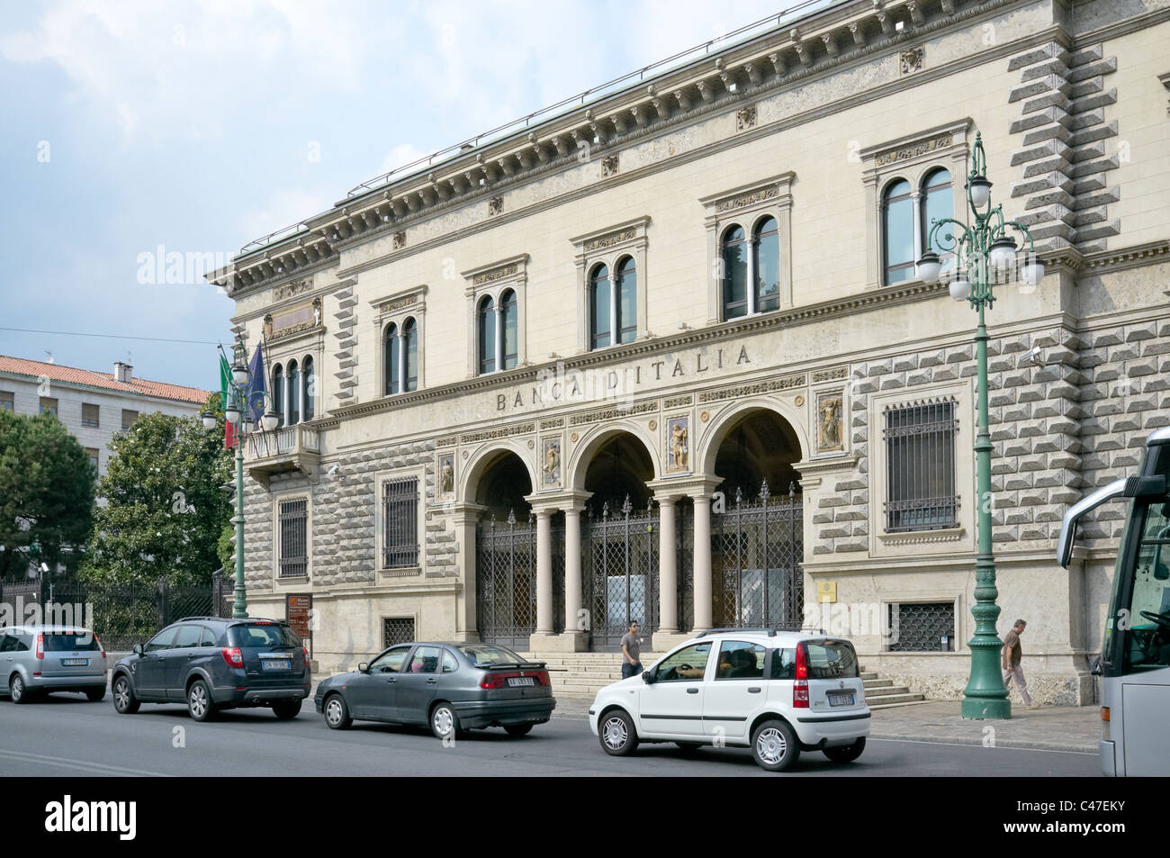 Banca D'Italia building in Bergamo Stock Photo