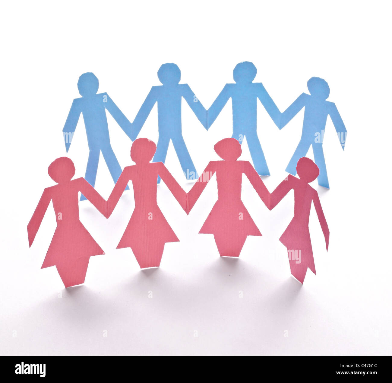 Paper Humens close up of paper people Stock Photo - Alamy
