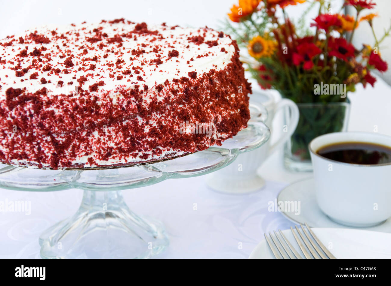 Red Velvet Cake Stock Photo - Alamy