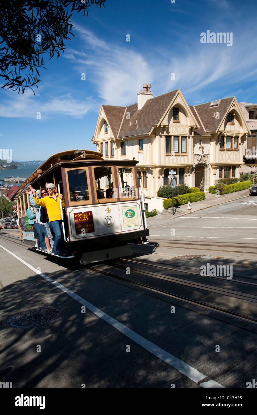 Cable car on Hyde Street, San Francisco Stock Photo Alamy