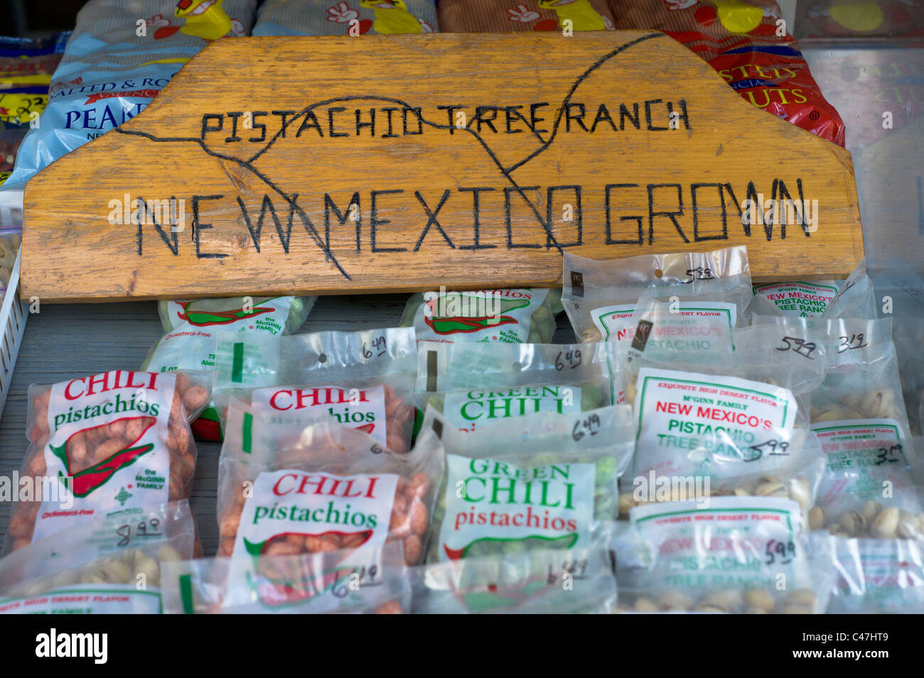Chiliflavored pistachios at a roadside stand in the Hondo Valley, New