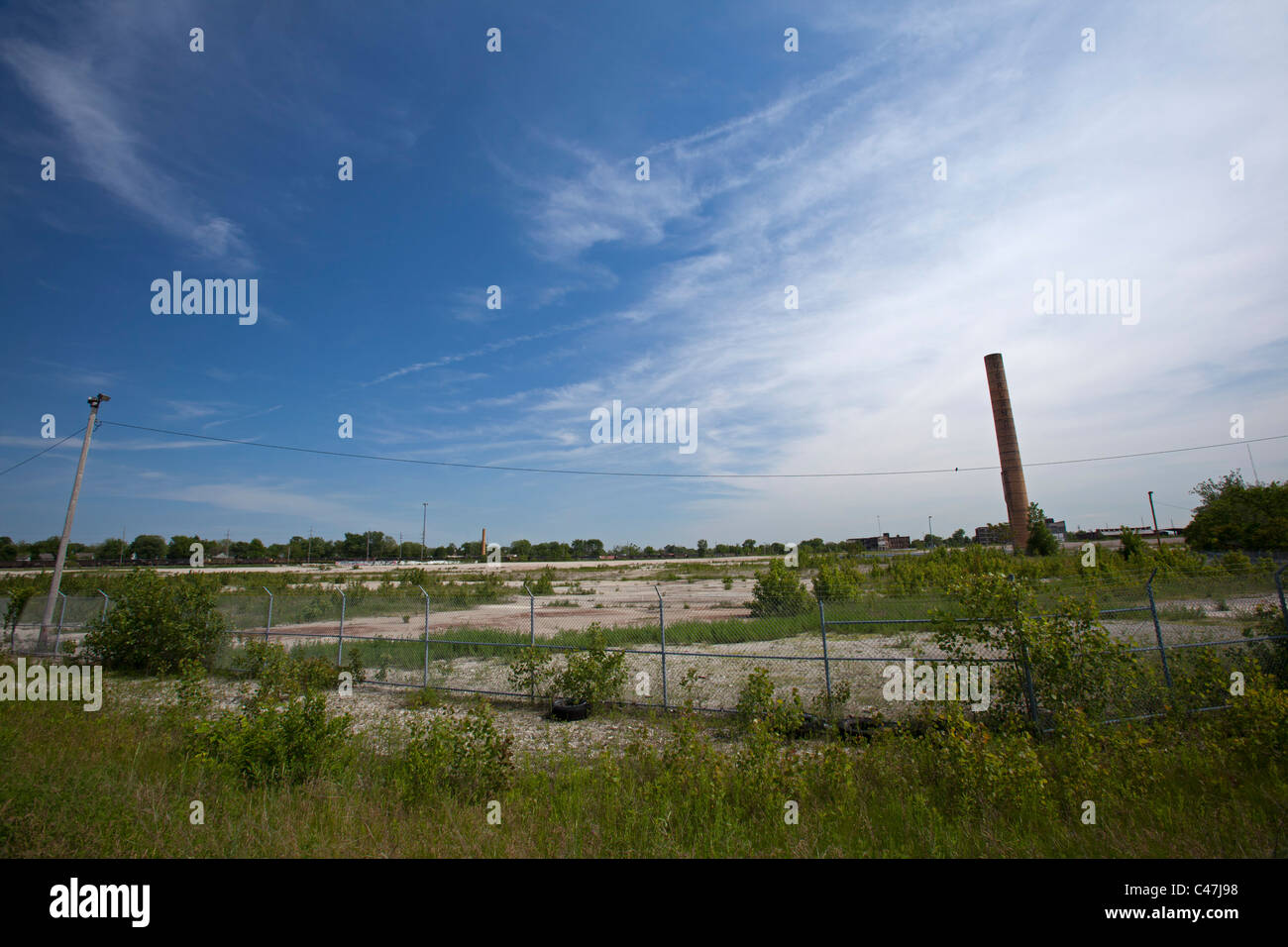 Toledo, Ohio - The vacant site of a former Jeep assembly plant. Stock Photo