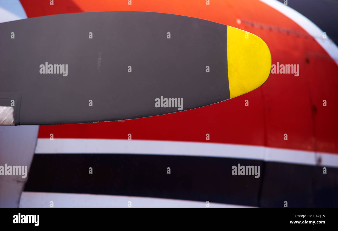 Detail of plane propeller Stock Photo Alamy
