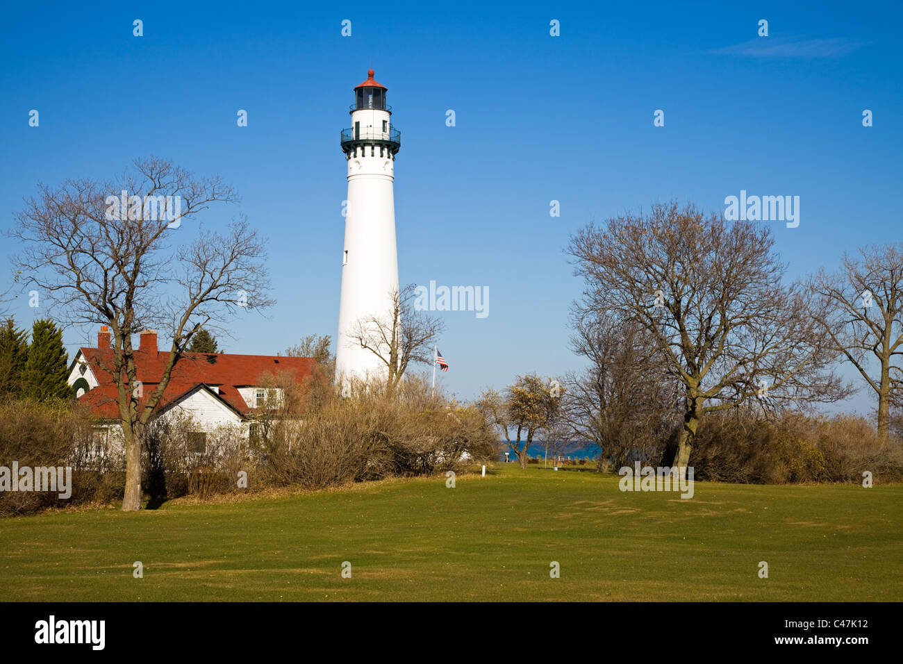 Wind Point Lighthouse Stock Photo - Alamy