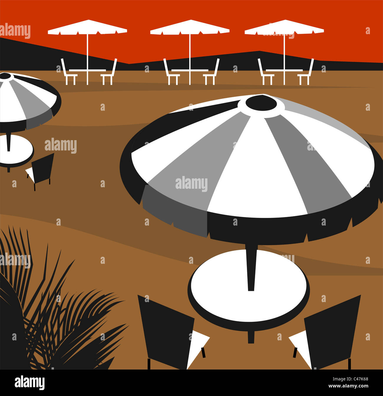 umbrella with beach background Stock Photo - Alamy