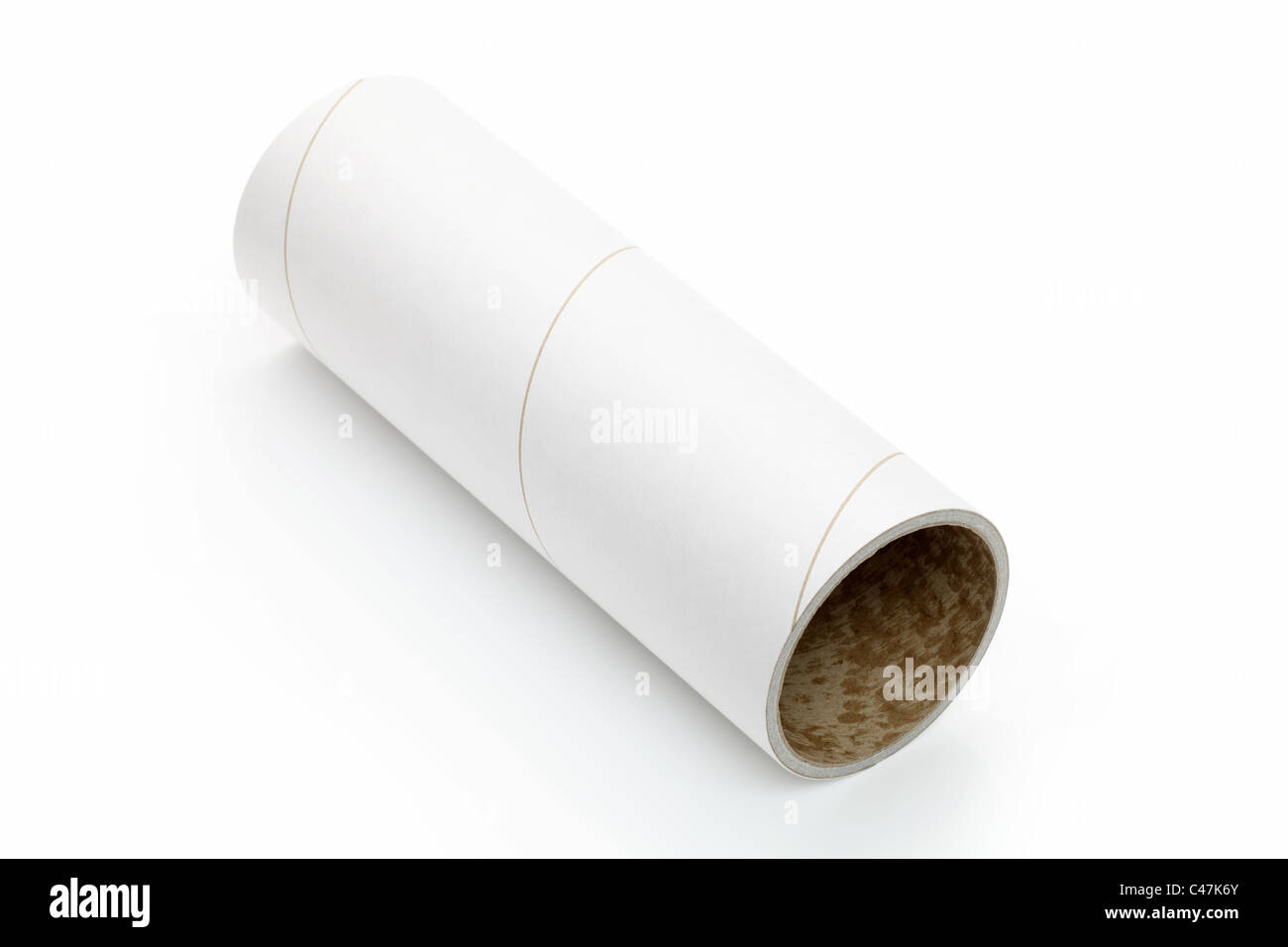 Cylinder tube isolated on white background Stock Photo