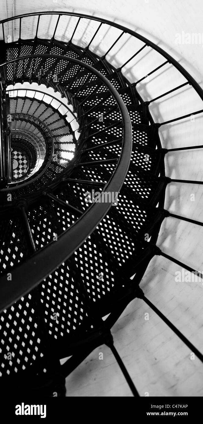 Key West Lighthouse Spiral Steps Stock Photo Alamy
