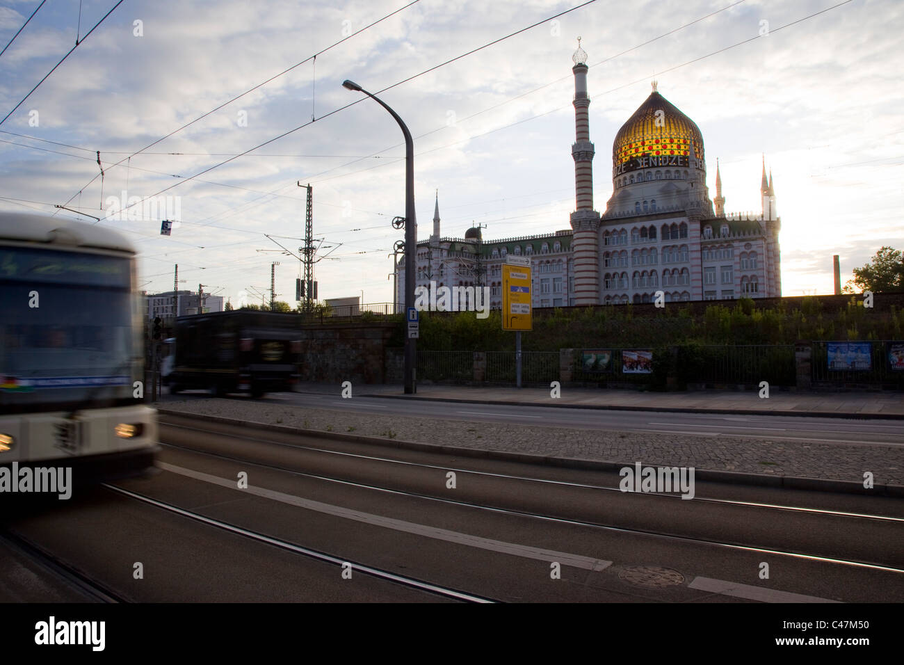 Photograph of a modern mosque in Dresden Germany Stock Photo