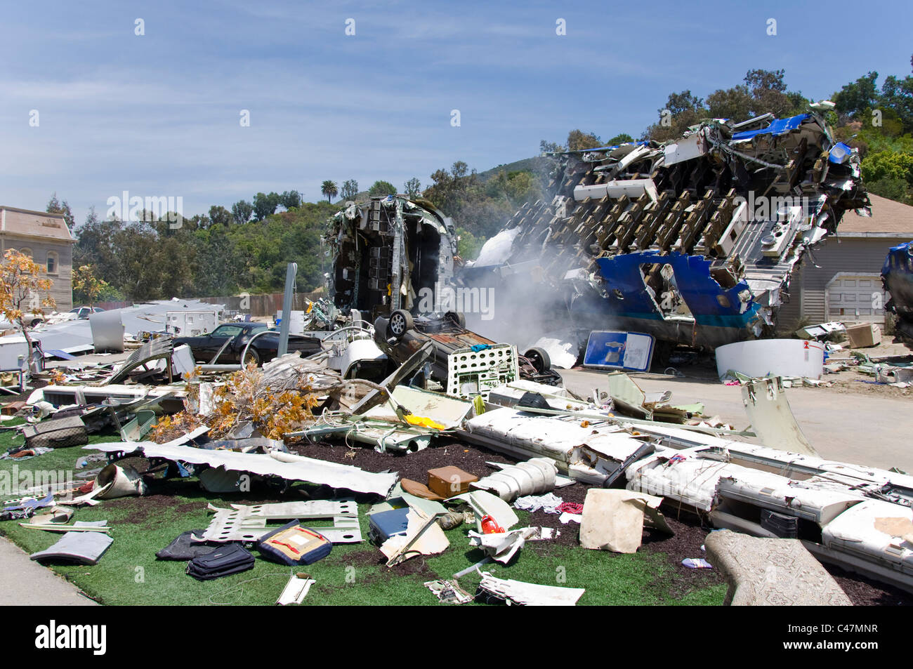 Plane Crash Scene, Universal Studios back lot, Los Angeles, California ...