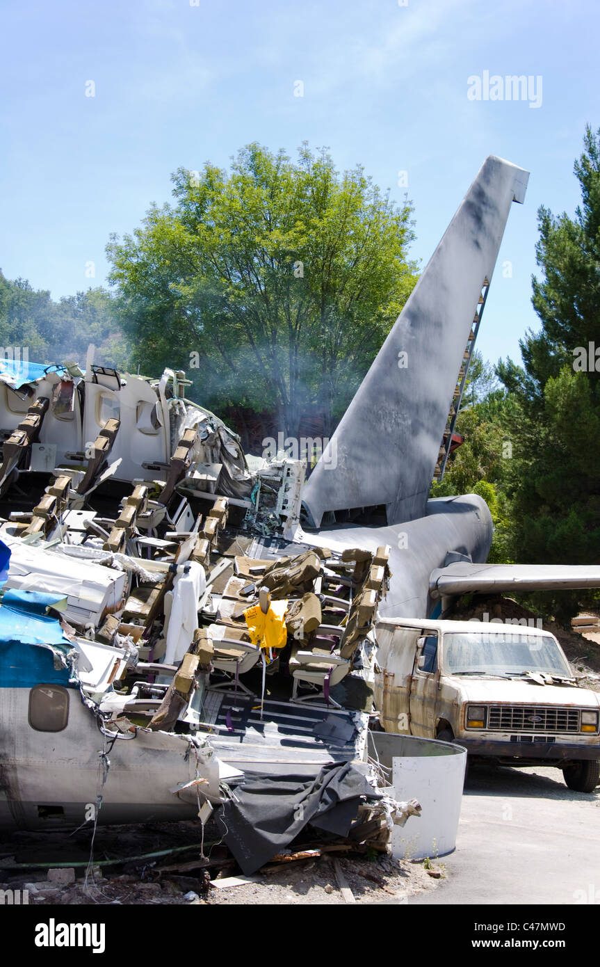 Plane Crash Scene, Universal Studios back lot, Los Angeles, California