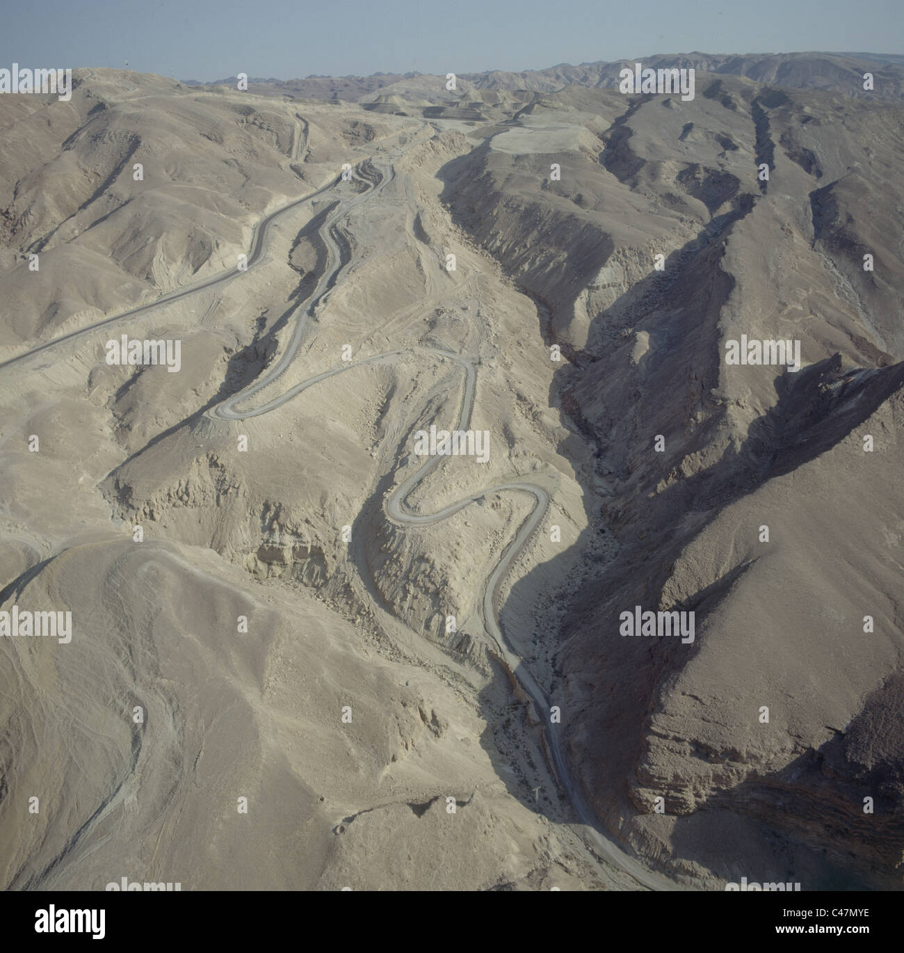 Aerial photograph of the landscape of the Arava Stock Photo - Alamy