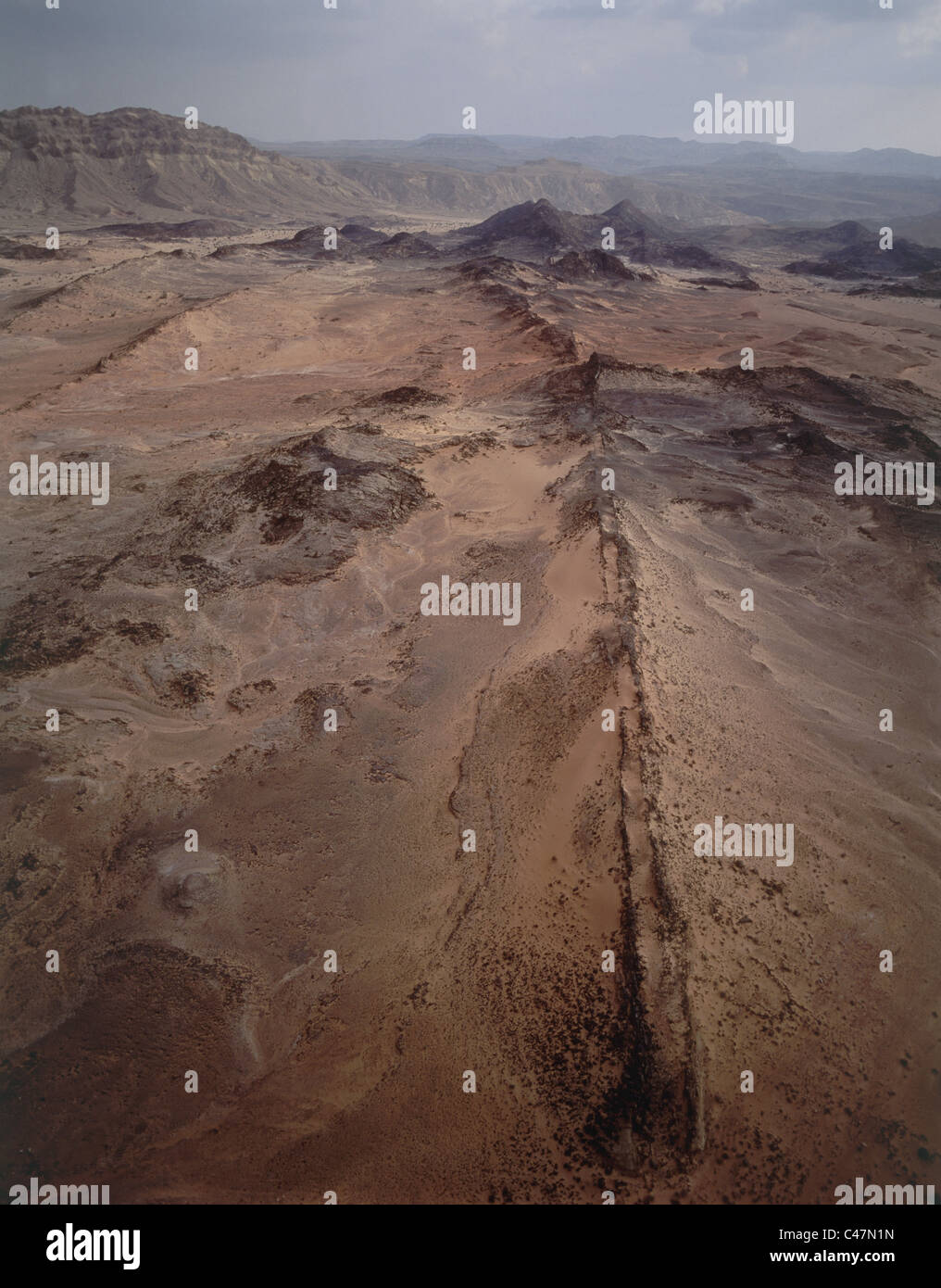 Aerial photograph of the landscape of the Arava Stock Photo - Alamy