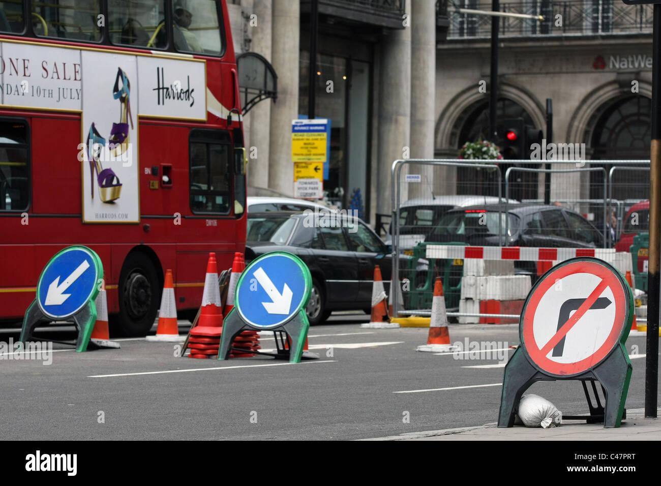 Traffic cones road signs lane hi-res stock photography and images - Alamy