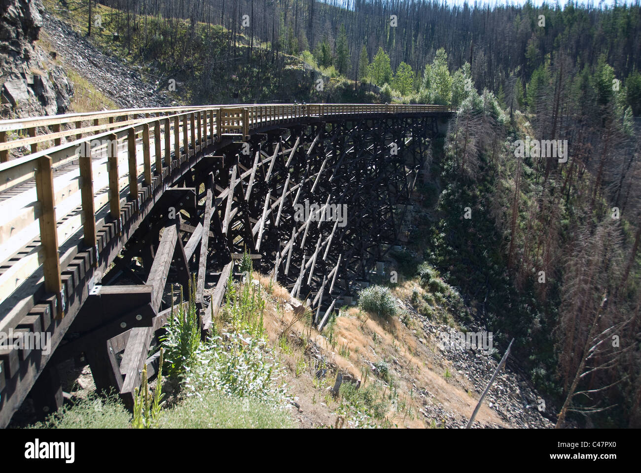 Trestles in Myra Canyon by Kelowna Stock Photo Alamy