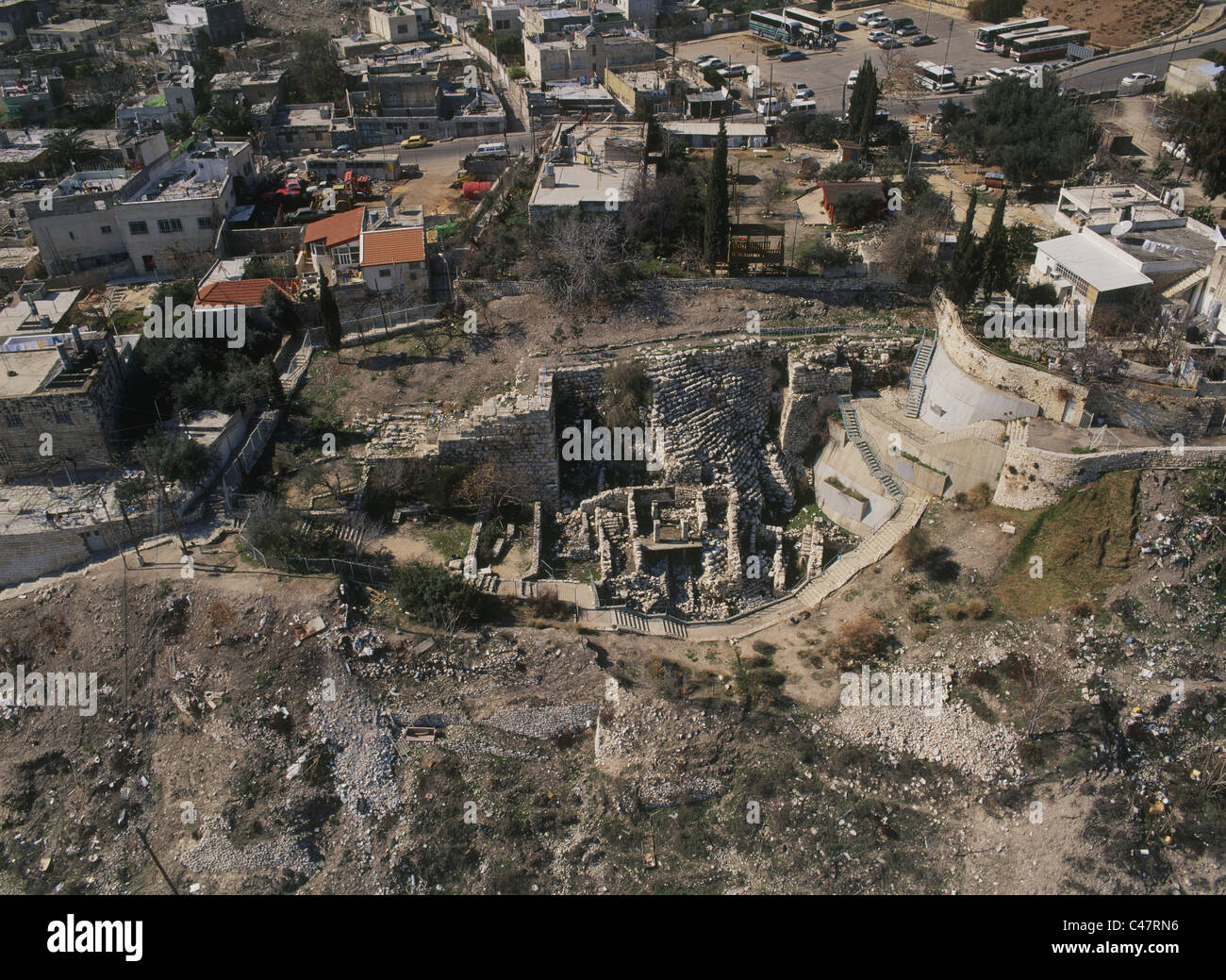 Aerial view of the biblical city of David in Jerusalem Stock Photo Alamy
