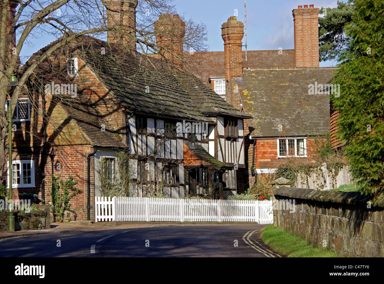 Historic Timber Framed Buildings in the Village of Lindfield West Sussex England Stock Photo