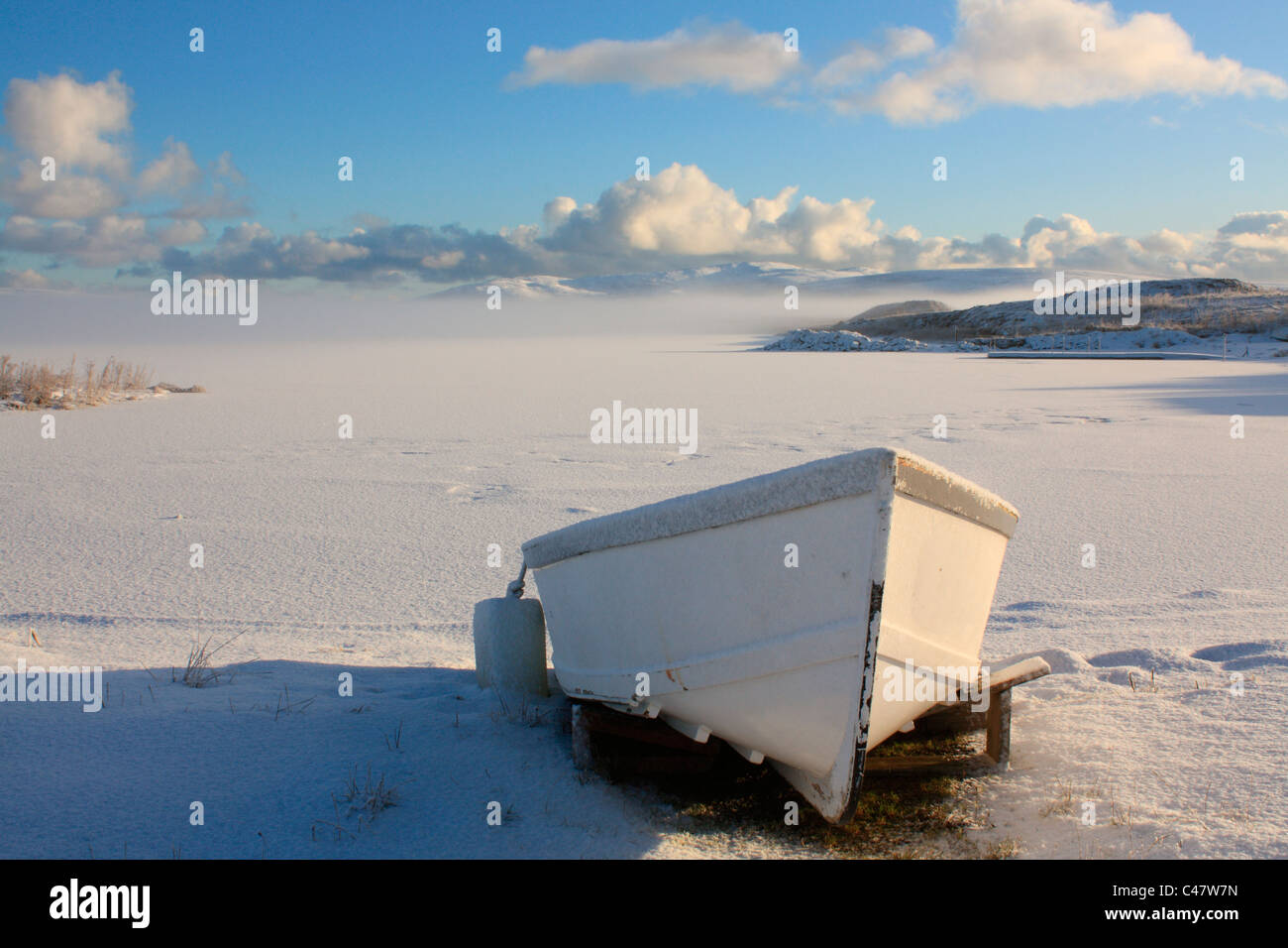 Orkney, Harray Loch in winter Stock Photo