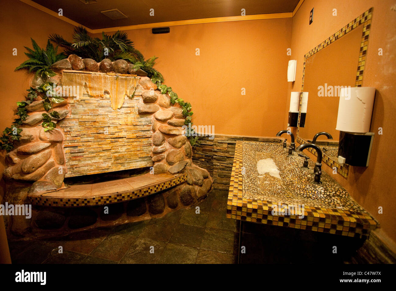 Male toilet in a restaurant, Las Vegas, Nevada, USA, 2011 Stock Photo