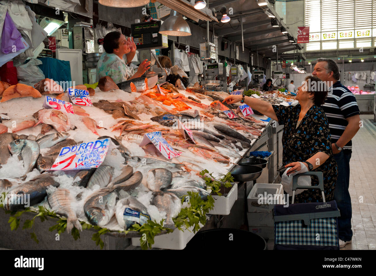 The mercado central in Valencia. Stock Photo