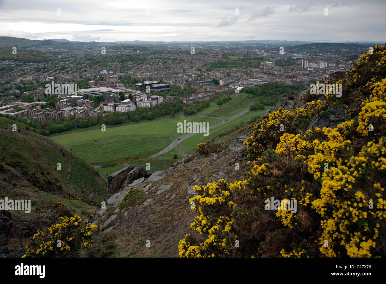 aerial view of edinburgh scotland Stock Photo