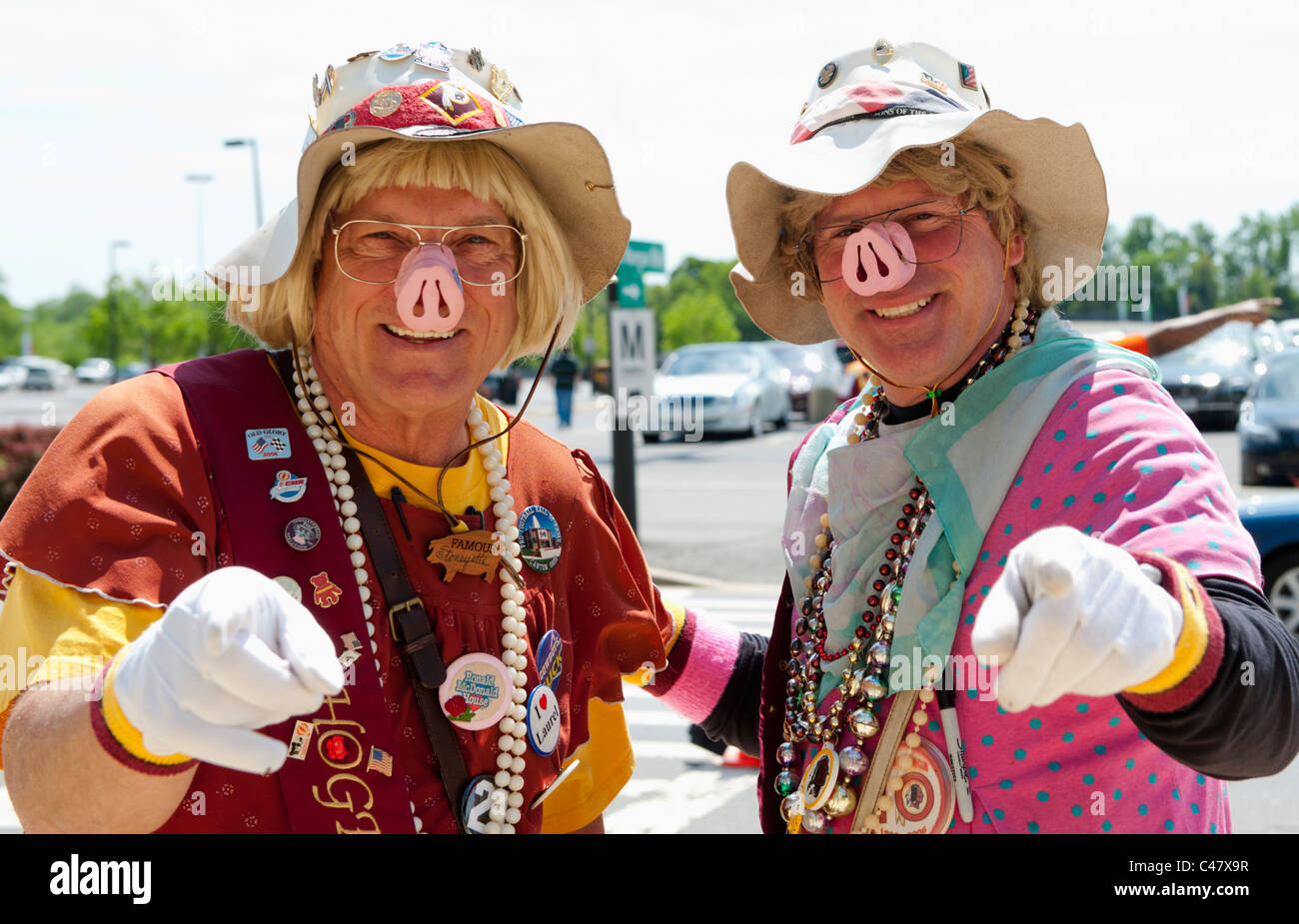 The Hogettes, Washington Redskins NFL Team, mascots, extreme fans, and have a successful charitable organization. Stock Photo