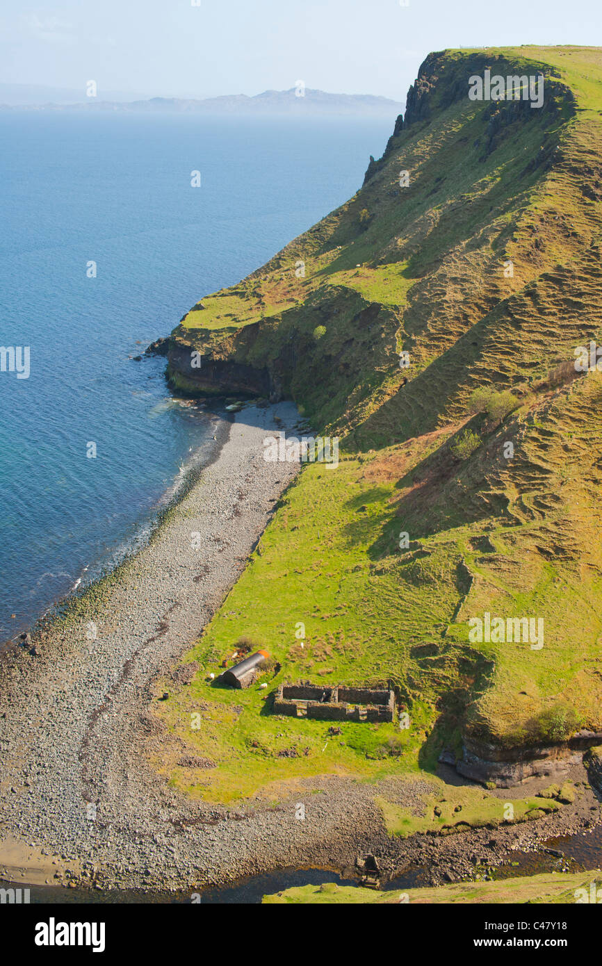 An, Cailc, Diatomite, mining, Trotternish, Skye, Highland region, Scotland Stock Photo